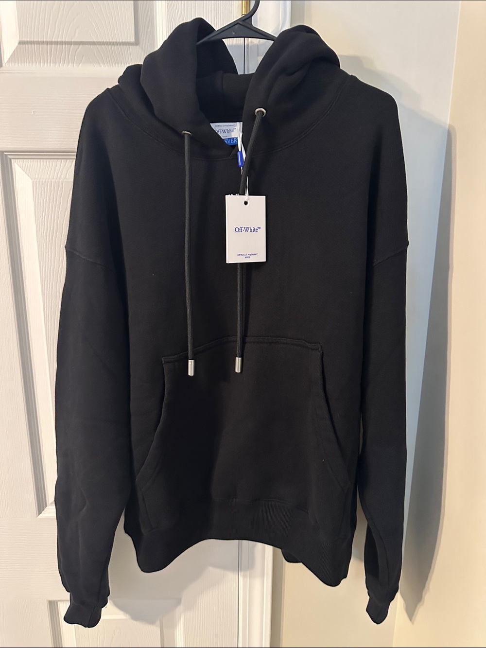 Authentic Off-White Black Men's Hoodie Sweatshirt